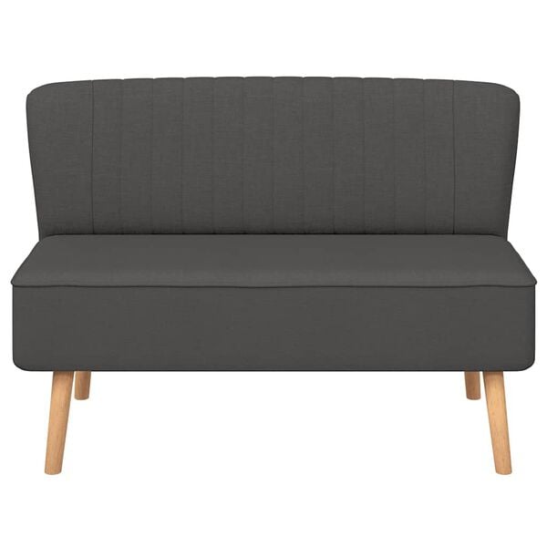 vidaXL أريكة قماش 117×55.5×77 رمادي داكن