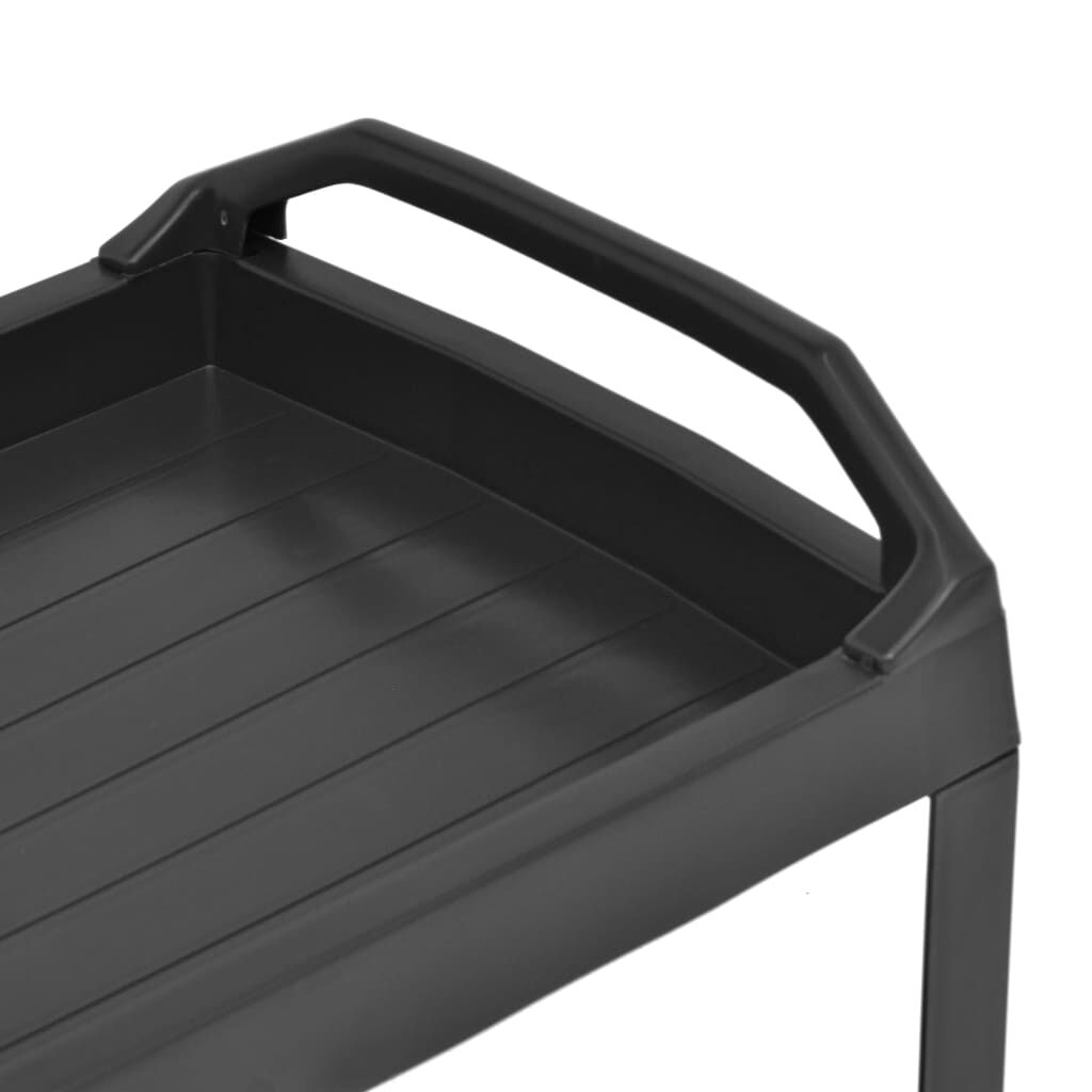 vidaXL عربة مشروبات أنثراسيت 69×53×72 سم بلاستيك