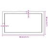 vidaXL سطح طاولة لون بني فاتح 80*40*(2-4) سم خشب صلب معالج وحواف خام