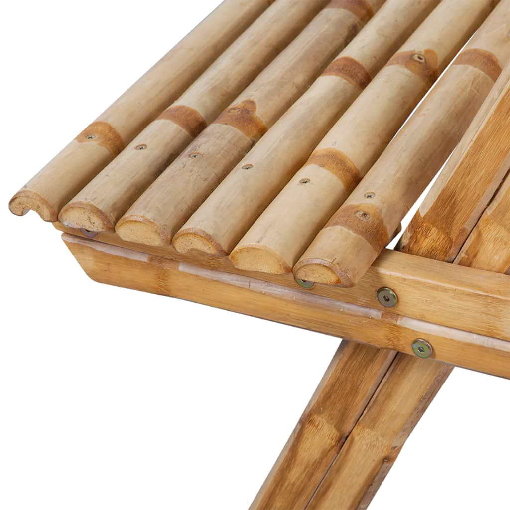 vidaXL طاولة نزهة 115×115×81 سم خيزران