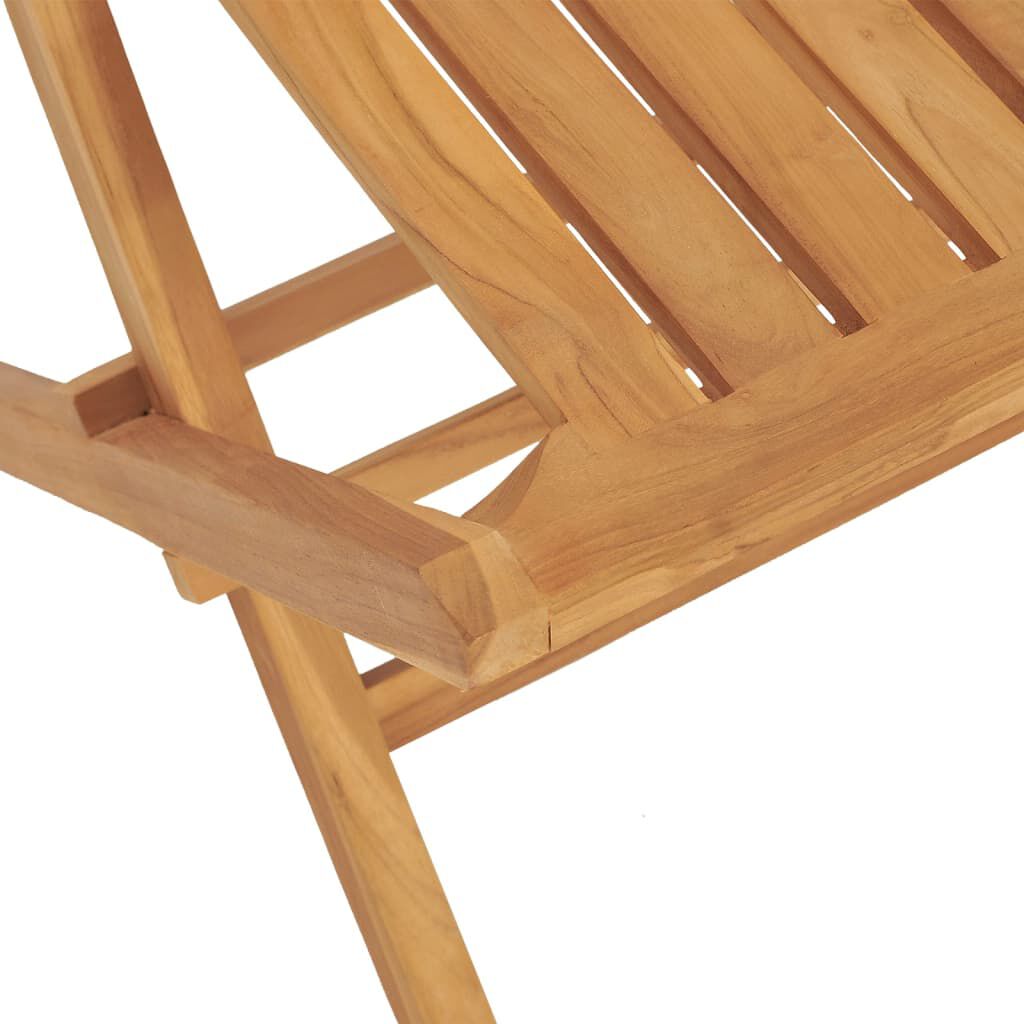vidaXL كراسي حديقة قابلة للطي 4 ق 47x47x89 سم خشب ساج صلب