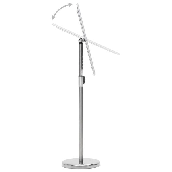 vidaXL حامل إعلانات مقاس A4 ذو قاعدة فضي سبائك ألومنيوم