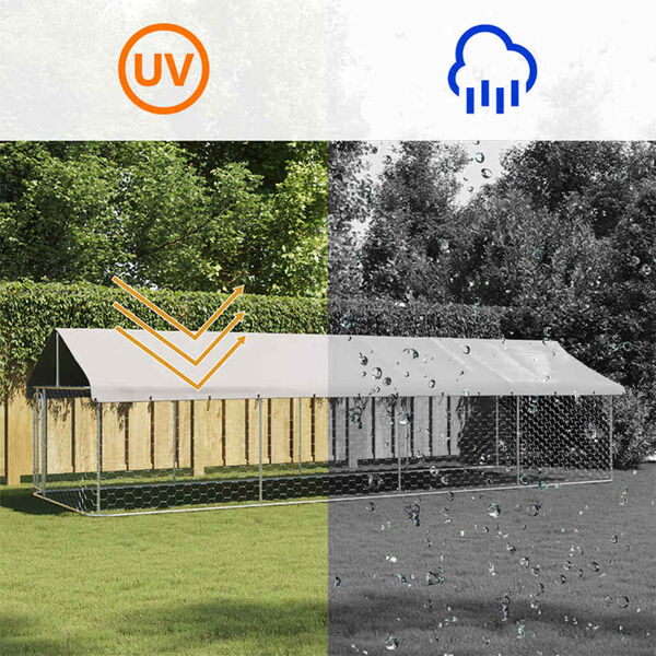 vidaXL منزل كلب خارجي مع سقف 150x200x600 سم