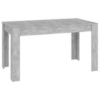 vidaXL طاولة سفرة لون رمادي أسمنتي 140×74,5×76 سم خشب صناعي
