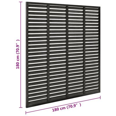 vidaXL سياج كوة 180×180 سم مادة WPC رمادي داكن