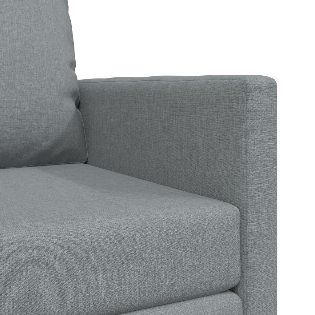 vidaXL سرير أريكة أرضي 2 في 1 لون رمادي فاتح 55x174x112 سم قماش