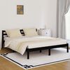 vidaXL إطار سرير خشب صنوبر صلب 160×200 سم أسود
