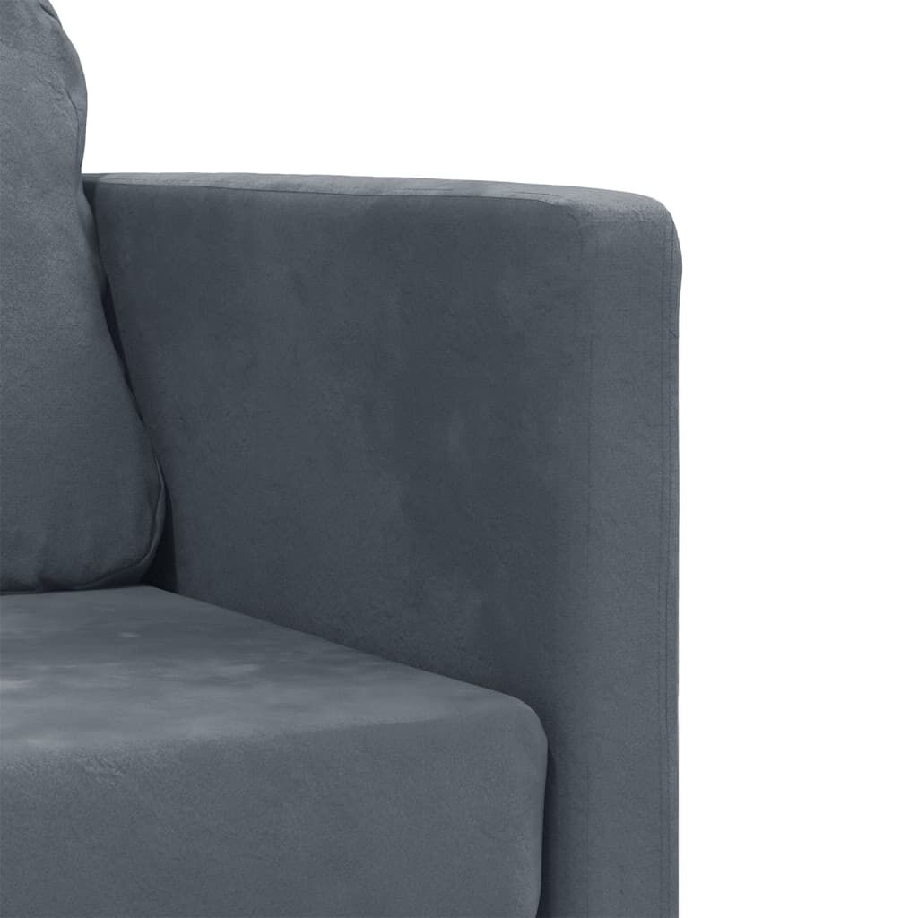 vidaXL سرير أريكة أرضي 2 في 1 لون رمادي داكن 55x204x122 سم مخمل