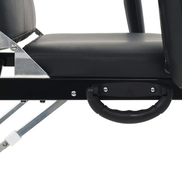 كرسي التدليك للعناية بالوجه جلد صناعي 185×78×76 سم أسود vidaXL