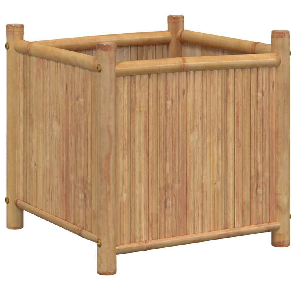 vidaXL أصيص 50x50x50 سم خيزران