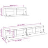 vidaXL خزانات تلفزيون 3 قطع خشب صنوبر صلب