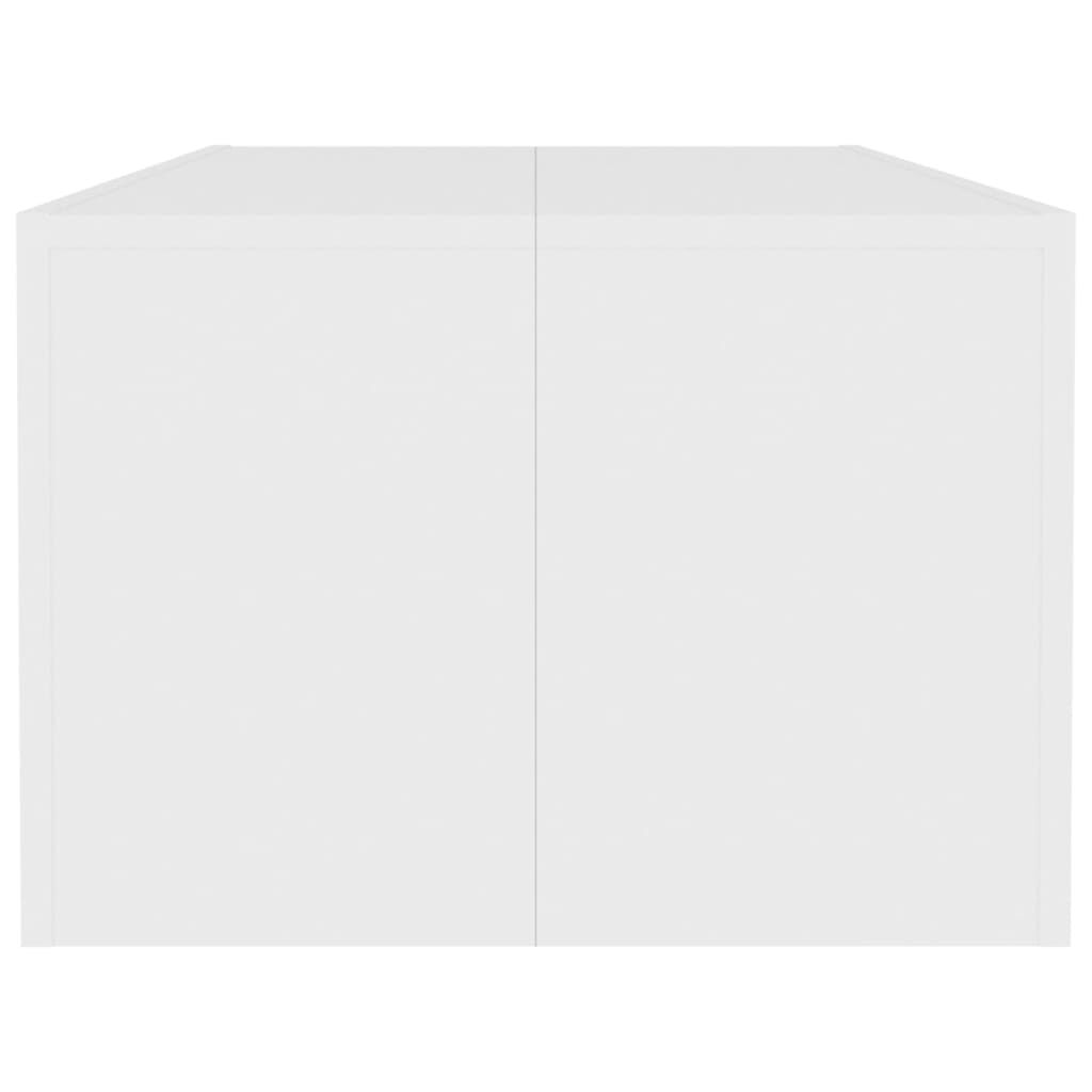 vidaXL طاولة قهوة أبيض 110×50×35 سم خشب صناعي