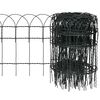 سياج حديقة حديد مطلي بمسحوق 0.4x25 م vidaXL