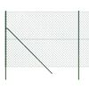 vidaXL سياج شبكي لون أخضر 1.8×10 م