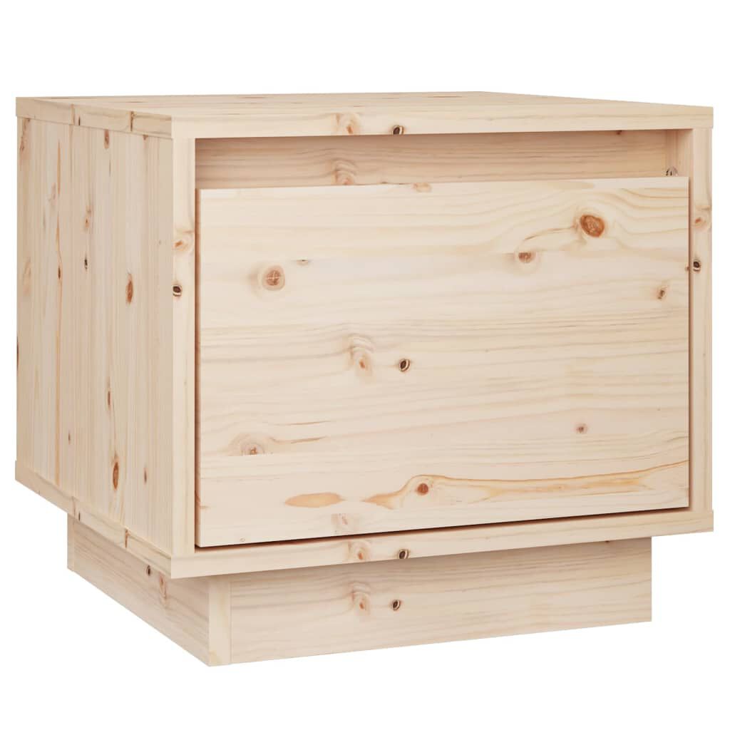 vidaXL خزانات جانب السرير 2 ق 35×34×32 سم خشب صنوبر صلب