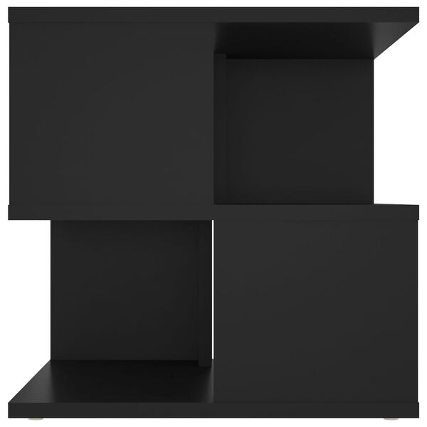 vidaXL طاولة جانبية أسود 40×40×40 سم خشب صناعي