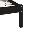 vidaXL إطار سرير خشب صنوبر صلب أسود 120×200 سم