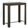 vidaXL طاولة بار حديقة بني 100×60.5×110.5 سم بولي روطان