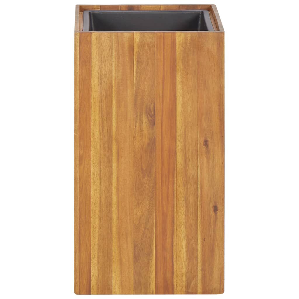 vidaXL حوض حديقة مرتفع 33.5×33.5×60 سم خشب أكاسيا صلب