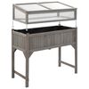 vidaXL حوض حديقة مرتفع مع دفيئة 110×54×120 سم خشب تنوب صلب