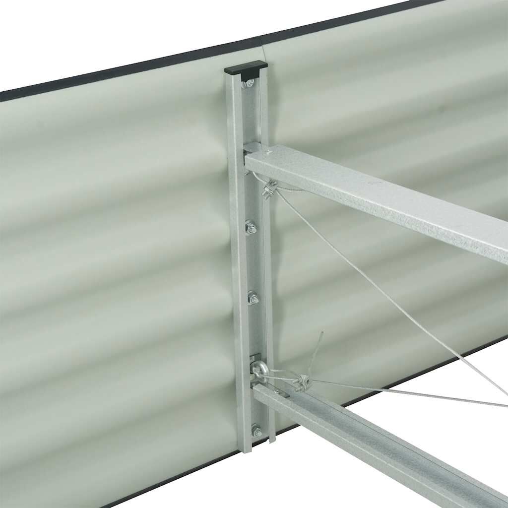 vidaXL حوض حديقة مرتفع 320×80×44 سم فولاذ مجلفن رمادي