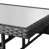 vidaXL طاولة حديقة أسود 80×80×74 سم بولي روطان