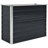 vidaXL حوض حديقة مرتفع أنثراسيت 100×40×77 سم فولاذ مجلفن