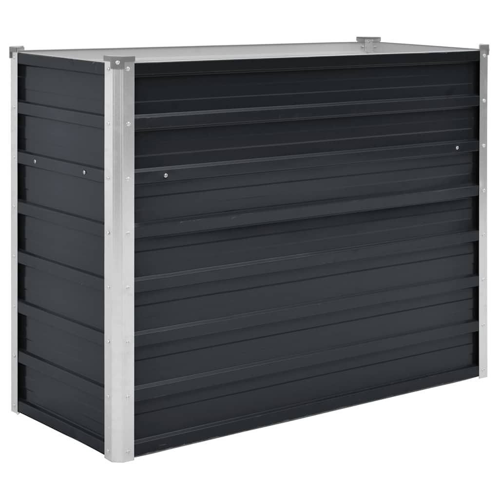 vidaXL حوض حديقة مرتفع أنثراسيت 100×40×77 سم فولاذ مجلفن