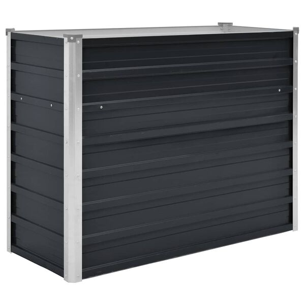 vidaXL حوض حديقة مرتفع أنثراسيت 100×40×77 سم فولاذ مجلفن