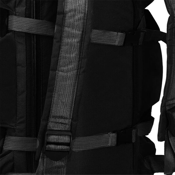 vidaXL حقيبة دوفيل طراز جيش 3 في 1 120 لتر لون أسود