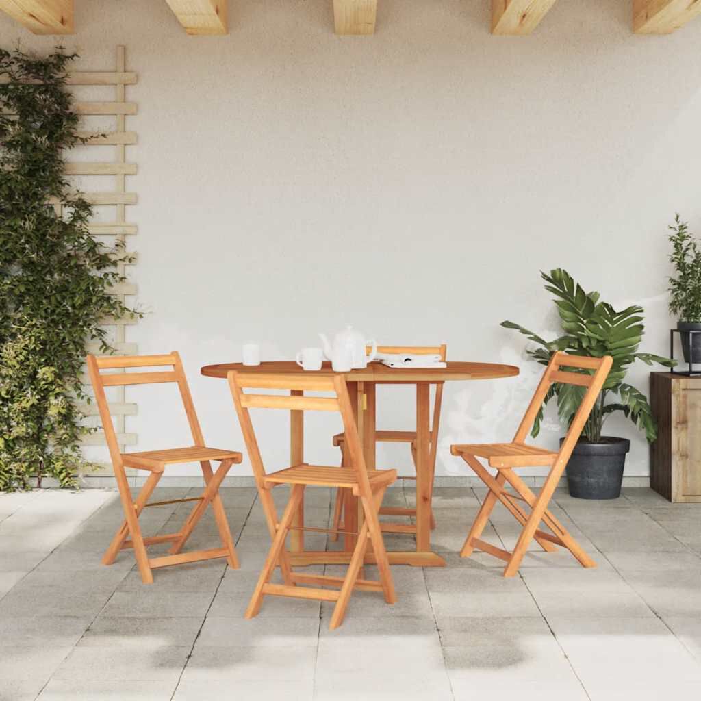 vidaXL طاولة حديقة قابلة للطي شكل فراشة 120×70×75 سم خشب ساج صلب