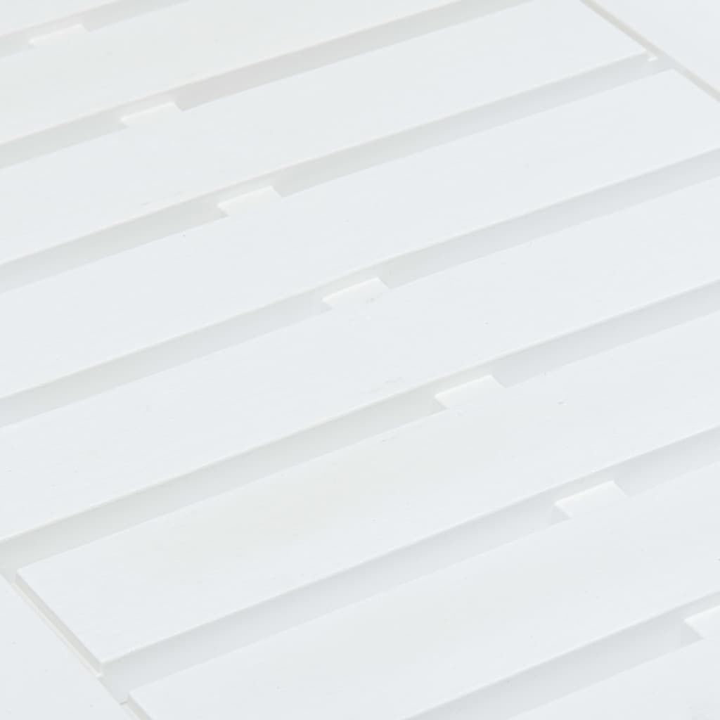 vidaXL طاولة حديقة أبيض 78×55×38 سم بلاستيك