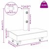 vidaXL قاعدة مظلة رمادي فاتح 45×25×8.3 سم جرانيت