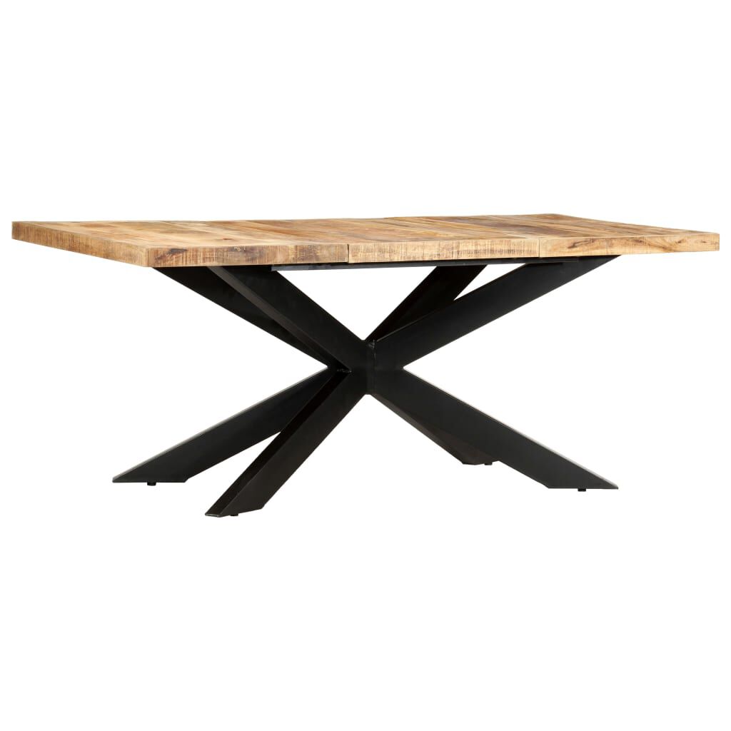 vidaXL طاولة سفرة 180×90×76 سم خشب مانجو خشن وصلب