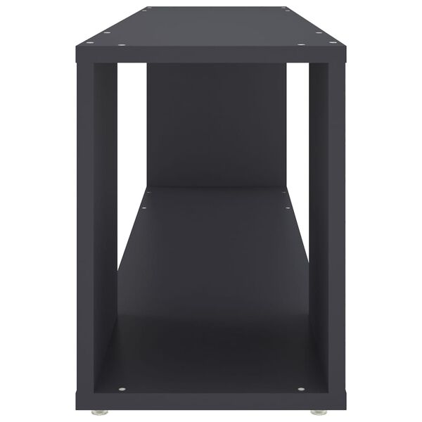 vidaXL خزانة تلفزيون رمادي 100×24×32 سم خشب صناعي