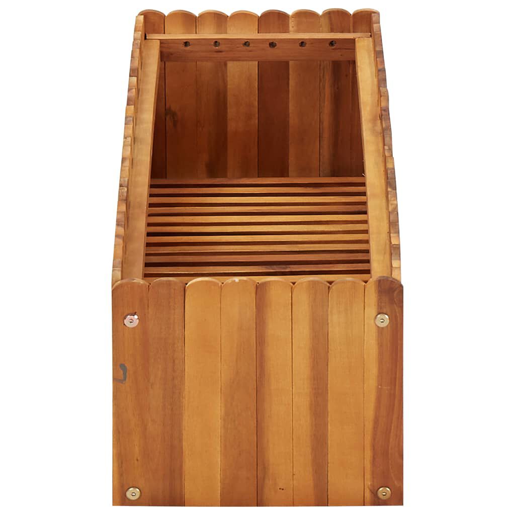 vidaXL حوض حديقة مرتفع 100×30×25 سم خشب أكاسيا صلب