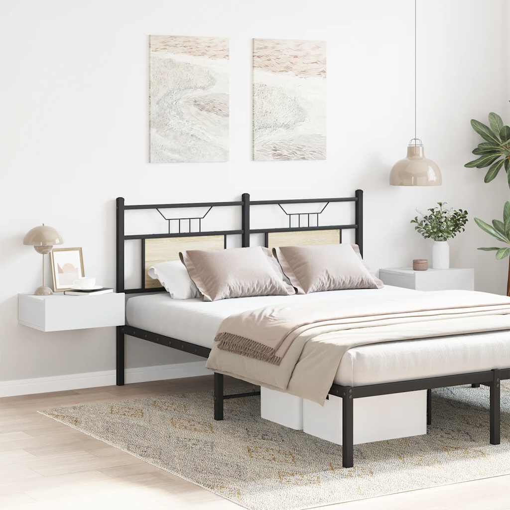 vidaXL منضدات سرير عائمة 2 ق لون أبيض 40×30×15 سم خشب صناعي