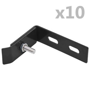vidaXL عدد 10 أطقم موصل حائط زاوي أنثراسيت