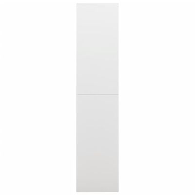 vidaXL خزانة قفل أبيض 90×40×180 سم فولاذ