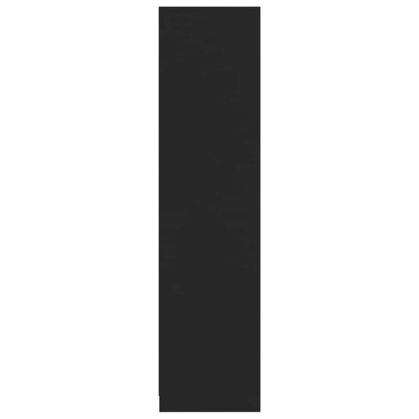 vidaXL خزانة ملابس لون أسود 100×50×200 سم خشب صناعي