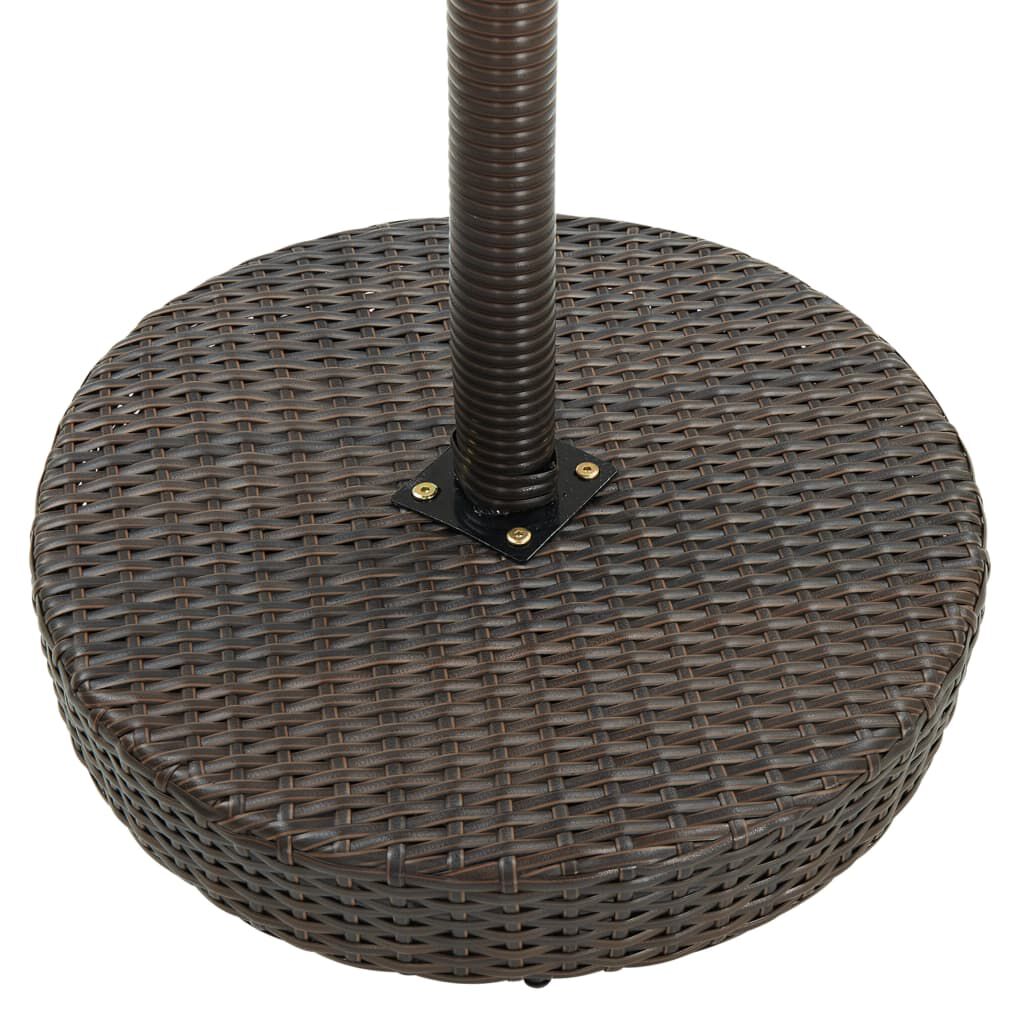 vidaXL طاولة حديقة بني 75.5×106 سم بولي روطان
