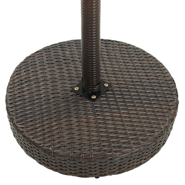 vidaXL طاولة حديقة بني 75.5×106 سم بولي روطان