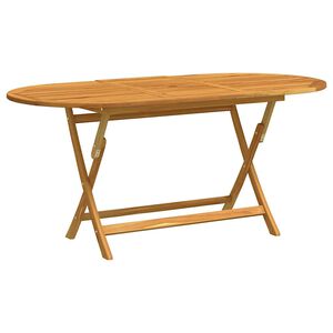vidaXL طاولة حديقة قابلة للطي 160&times;85&times;75 سم صلب كافور صلب