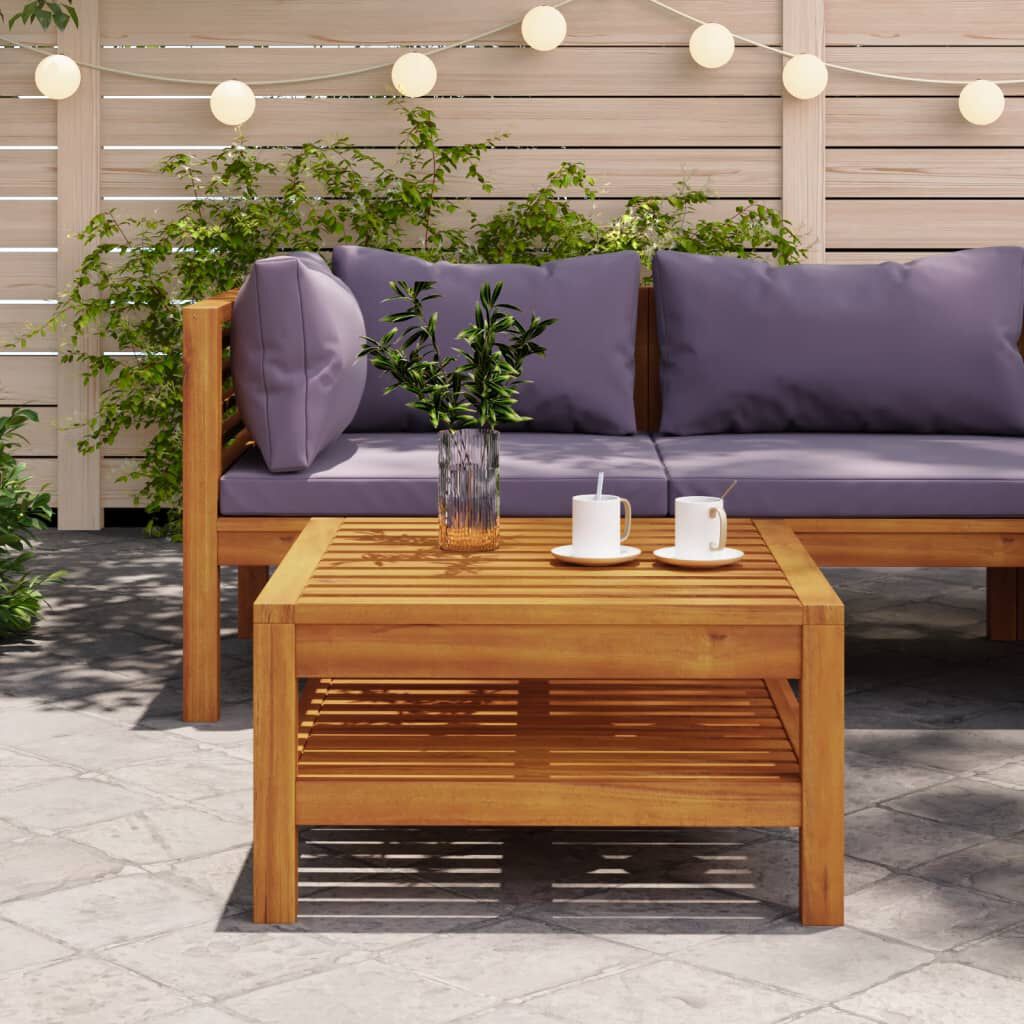 vidaXL طاولة قهوة 65×65×35 سم خشب أكاسيا صلب
