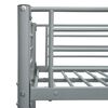 vidaXL سرير طابقين معدن رمادي 90×200 سم