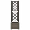 vidaXL حوض حديقة مع تعريشة 43×43×142 سم PP انتراسيت