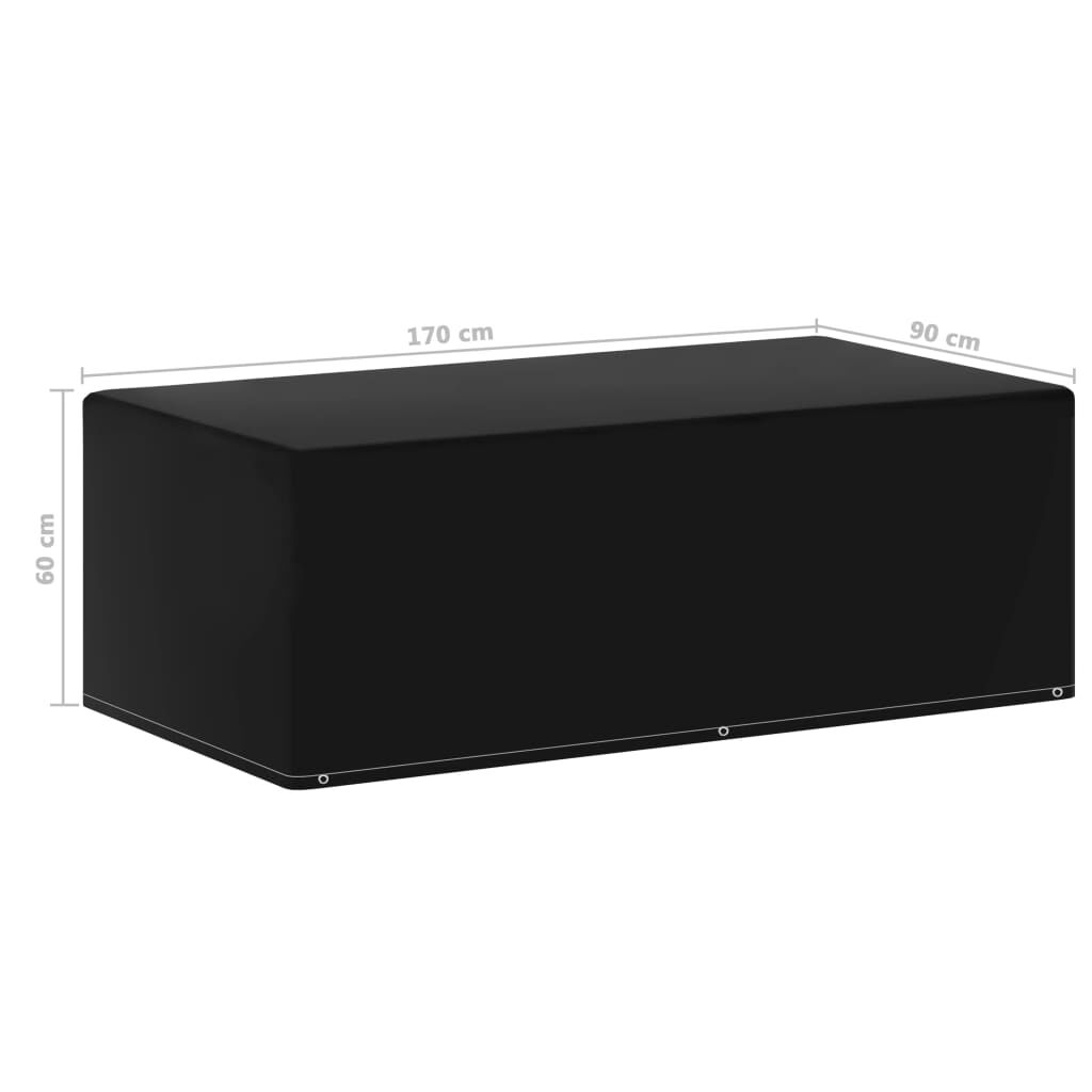 vidaXL غطاء أثاث حديقة بـ 6 فتحات تثبيت لشواية الغاز 60x90x170 سم