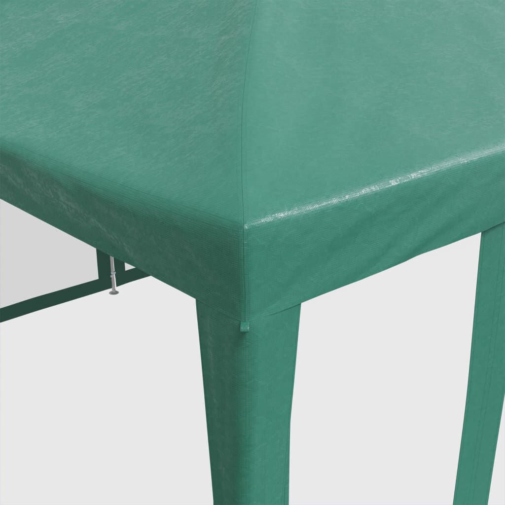 vidaXL خيمة حفلات 10 جدران جانبية شبكية لون أخضر 6×4 م HDPE