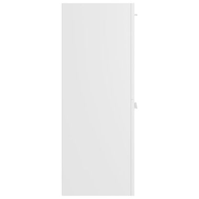 vidaXL خزانة حمام أبيض 30×30×80 سم خشب صناعي