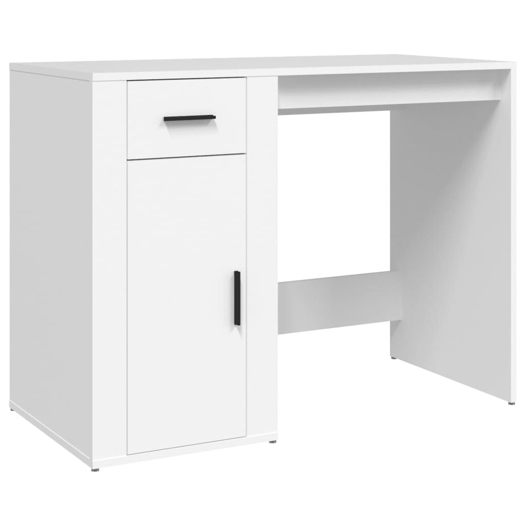 vidaXL مكتب أبيض 100x49x75 سم خشب صناعي